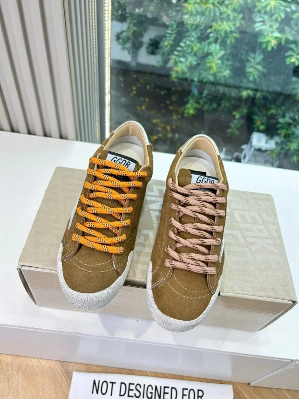 Golden Goose Tan Suede Star-Accent Sneakers - Picture 4 of 9